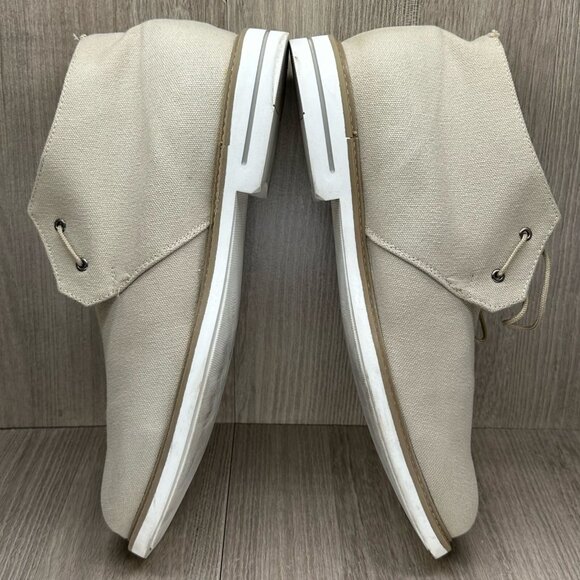 J.D. Fisk Boots Mens Size 10 Henri Desert Lace-Up Ankle Canvas Beige - Picture 8 of 12